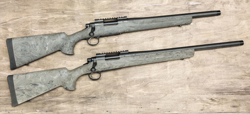  Карабины Remington 700 SPS Tactical .308-го калибра отличаются от других моделей уменьшенной длиной ствола (16" и 20"), шагом нарезов 1:10" и заводской резьбой на дульном срезе (5/8"-24 UNEF) 