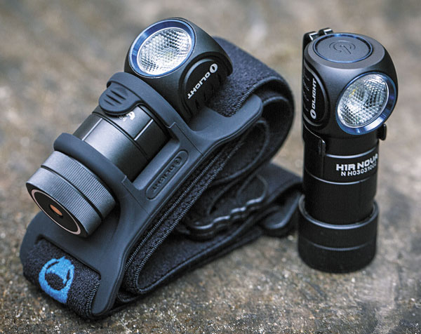  Olight H1R Nova можно использовать и как налобный фонарь, и как ручной